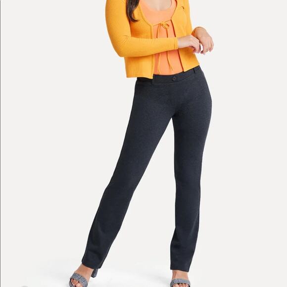 Betabrand Straight-Leg | Classic Dress Pant Yoga Pants Charcoal Size Medium - Picture 1 of 5